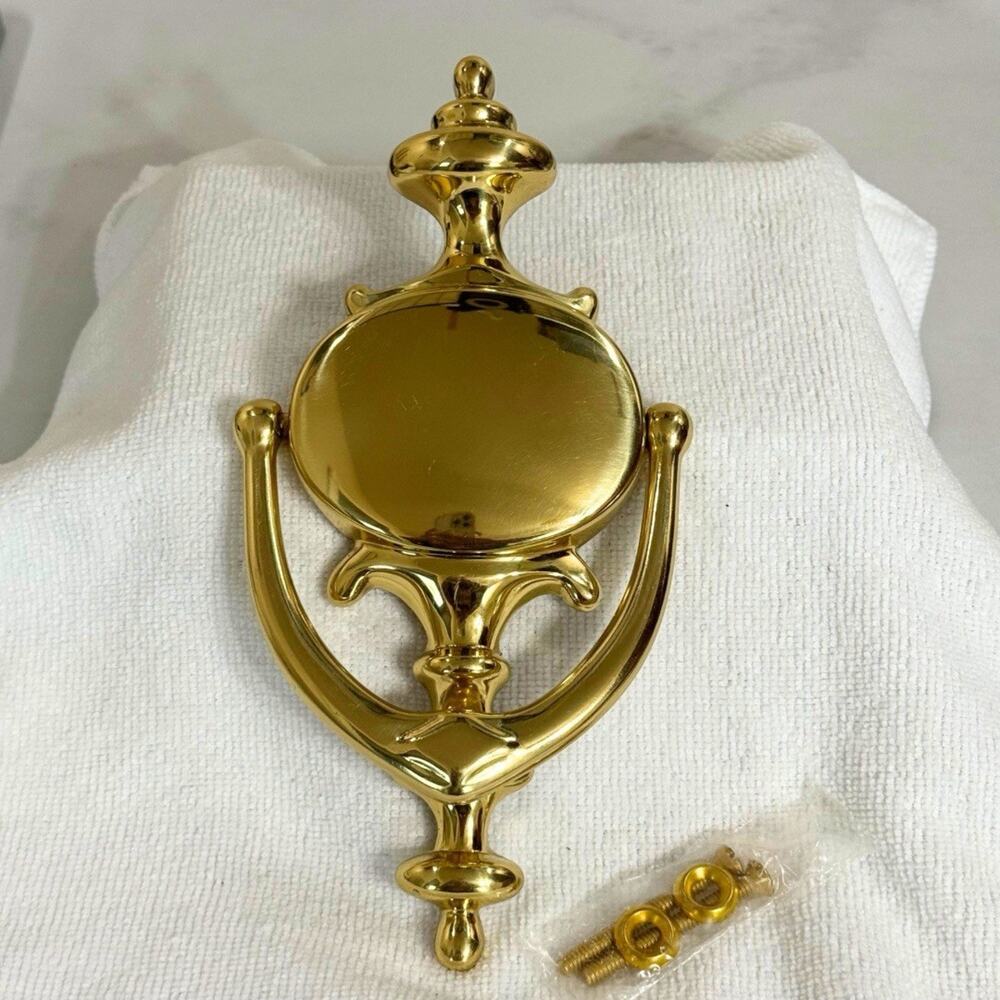VTG Restoration Hardware Solid Brass Door Knocker Imperial Classic New Old Stock